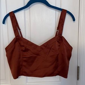 Abercrombie Crop Maroon Tank